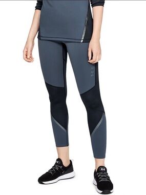 Under Armour ColdGear Compression Leggings Large Slate Blue Gray